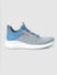 Light Blue Mesh Detail Lace-Up Sneakers_405305+3