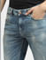 Blue Low Rise Distressed Liam Skinny Jeans_403864+5