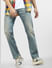 Blue Mid Rise Clark Regular Fit Jeans_403875+2