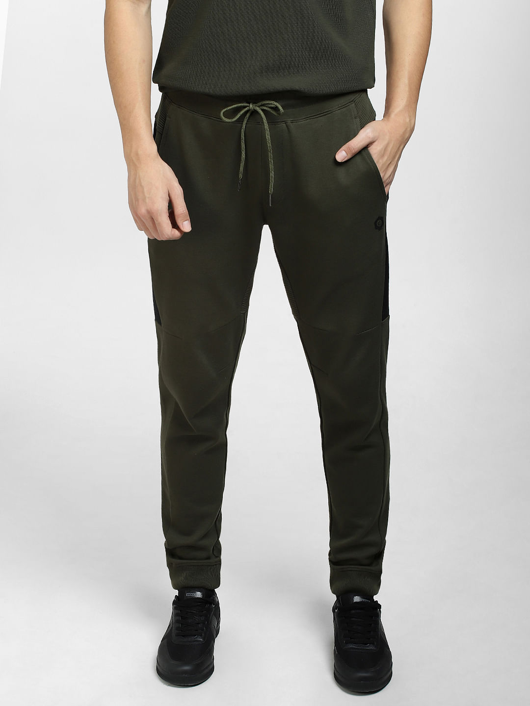 Green Mid Rise Knitted Sweatpants