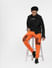 Orange Mid Rise Pocket Detail Sweatpants_403888+1