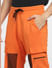 Orange Mid Rise Pocket Detail Sweatpants_403888+5