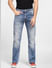 Blue Low Rise Distressed Ray Bootcut Jeans_403890+2