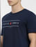 Blue Logo Print Crew Neck T-shirt_403898+5