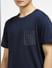 Navy Blue Crew Neck T-shirt_403899+5