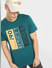 Green Typographic Logo Crew Neck T-shirt_403904+1