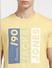 Yellow Typographic Logo Crew Neck T-shirt_403905+5
