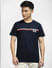 Navy Blue Crew Neck T-shirt_403908+2