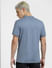 Blue Logo Print Polo Neck T-shirt_403912+4