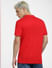 Red Logo Print Polo Neck T-shirt_403915+4
