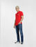 Red Logo Print Polo Neck T-shirt_403915+6