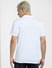 White Logo Print Polo Neck T-shirt_403916+4