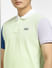 Green Colourblocked Polo T-shirt_403919+5