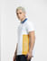 White Colourblocked Polo T-shirt_403921+3
