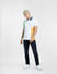 White Colourblocked Polo T-shirt_403921+6