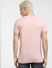Light Pink Logo Print Crew Neck T-shirt_403922+4