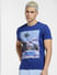 Dark Blue Graphic Print Crew Neck T-shirt_403923+2