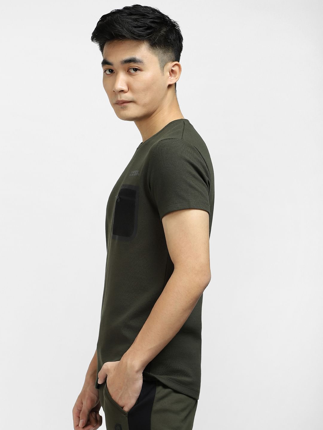 Green t 2024 shirt with pocket