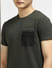 Dark Green Zipped Pocket T-shirt_403924+5