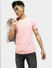 Light Pink Crew Neck T-shirt_403928+1