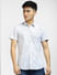 White Printed Short Sleeves Shirt_403933+2