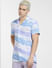 Light Blue Printed Short Sleeves Shirt_403943+2