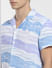 Light Blue Printed Short Sleeves Shirt_403943+5