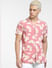 Pink Floral Print Short Sleeves Shirt_403949+2
