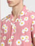 Pink Floral Print Short Sleeves Shirt_403949+5