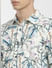 Light Yellow Floral Full Sleeves Shirt_403954+5
