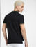 Black Logo Print Polo Neck T-shirt_403961+4