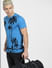 Blue Tropical Print Crew Neck T-shirt_403967+1