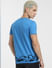 Blue Tropical Print Crew Neck T-shirt_403967+4