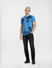 Blue Tropical Print Crew Neck T-shirt_403967+6