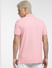 Pink Embroidered Logo Polo T-shirt_403968+4