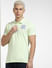 Green Embroidered Logo Polo T-shirt_403970+2