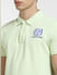Green Embroidered Logo Polo T-shirt_403970+5