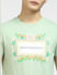 Green Printed Crew Neck T-shirt_403974+5
