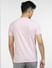 Pink Self-Design Crew Neck T-shirt_403983+4