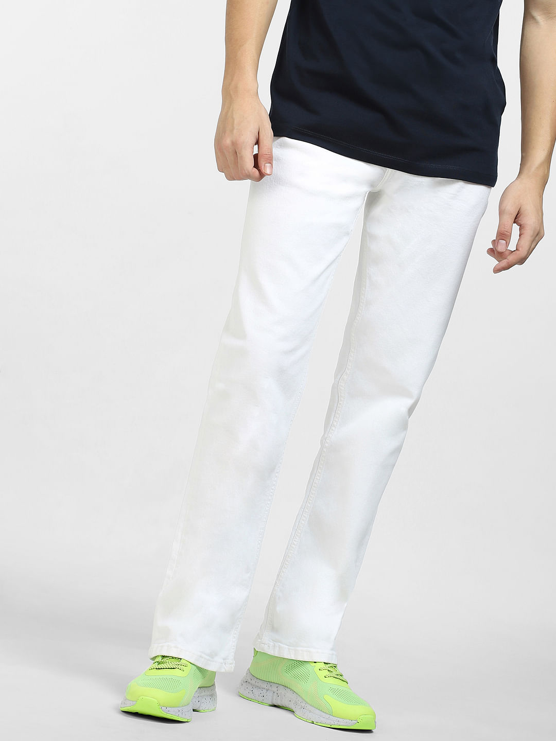 White Bootcut High Waist Jeans  RIGMOR