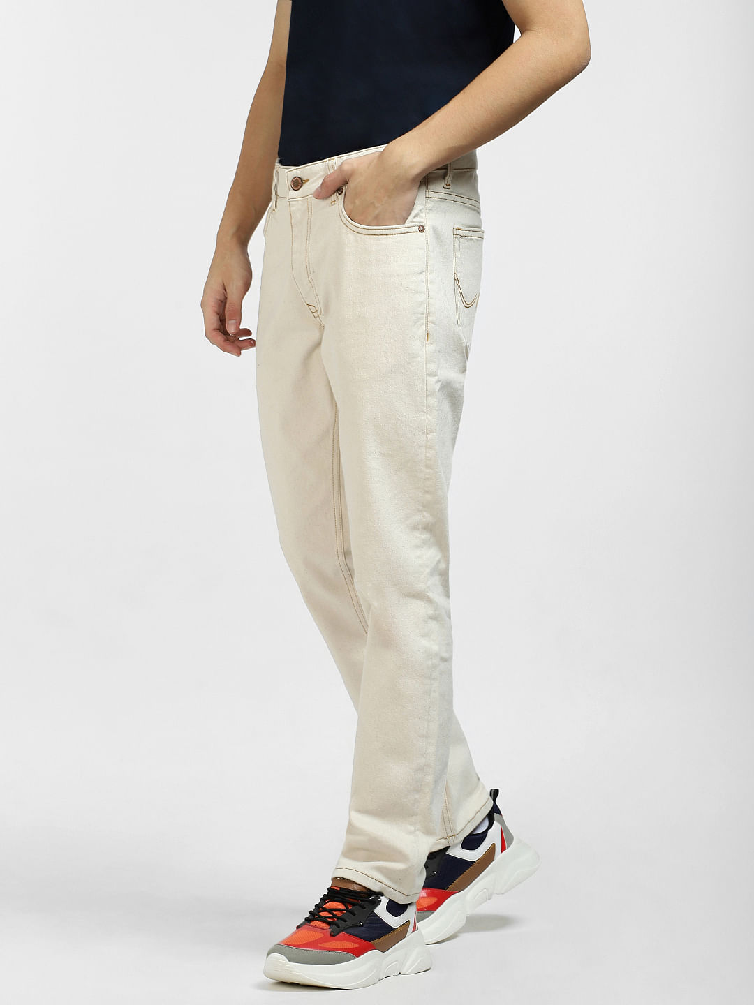 BOSS - Slim-fit trousers in water-repellent twill