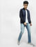 Light Blue Mid Rise Distressed Regular Fit Jeans_403998+1