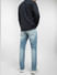 Light Blue Mid Rise Distressed Regular Fit Jeans_403998+4