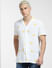 White Printed Short Sleeve Shirt_404010+2