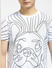 White Logo Print Crew Neck Co-ord T-shirt_404016+4