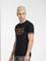 Black Reversible Logo Print Crew Neck T-shirt_404017+3