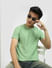 Green Co-ord Crew Neck T-shirt_404019+1