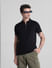Black Zip Detail Polo T-shirt_416390+1
