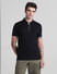 Black Zip Detail Polo T-shirt_416390+2
