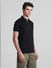 Black Zip Detail Polo T-shirt_416390+3
